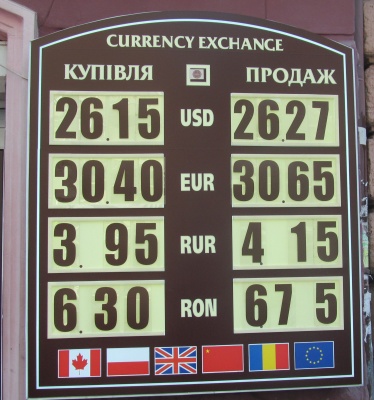Курс валют у Чернівцях на 21 червня