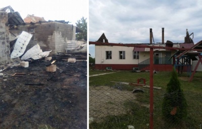 На Закарпатті згорів ромський дитсадок