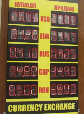 Курс валют у Чернівцях на 2 серпня