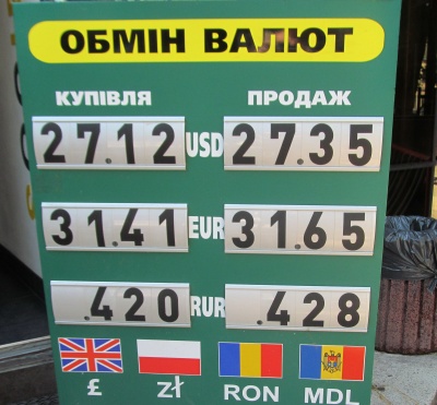 Курс валют у Чернівцях на 3 серпня
