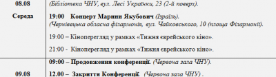 У Чернівцях сьогодні - Дні єврейської культури на Буковині: програма заходів