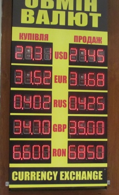 Курс валют у Чернівцях 6 серпня