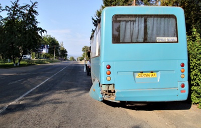 На Буковині легковик на «євробляхах» врізався в автобус, який пригальмував - фото