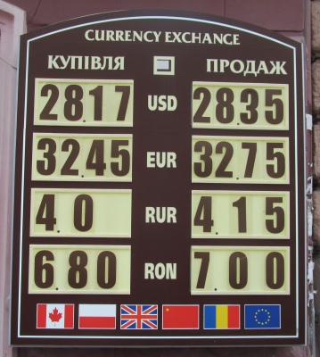 Курс валют у Чернівцях на 5 вересня