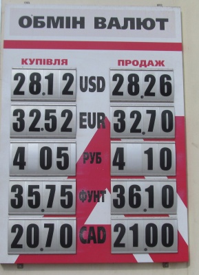 Курс валют у Чернівцях на 6 вересня