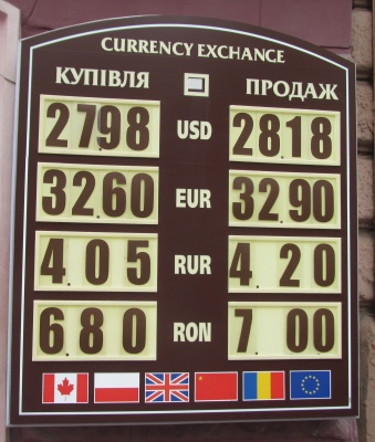 Курс валют у Чернівцях на 27 вересня