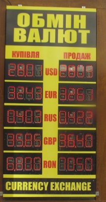 Курс валют у Чернівцях на 1 жовтня