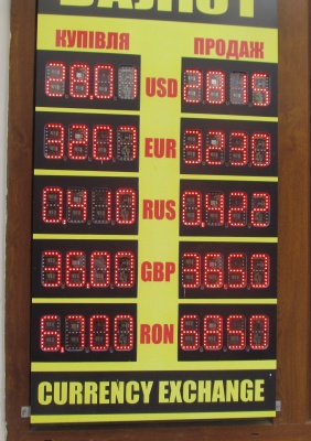 Курс валют у Чернівцях на 19 жовтня