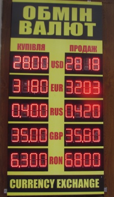Курс валют у Чернівцях на 1 листопада