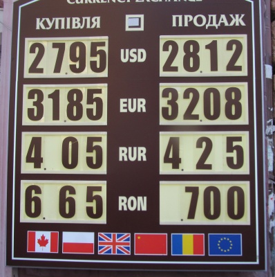 Курс валют у Чернівцях на 7 листопада