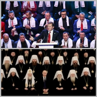 У мережі висміяли з’їзд партії Ляшка через кумедні білі шарфи - фото