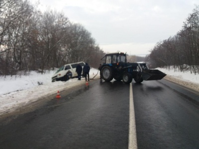 На Буковині мікроавтобус перекинувся на слизькій дорозі - фото