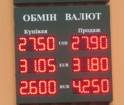 Курс валют у Чернівцях на 30 січня