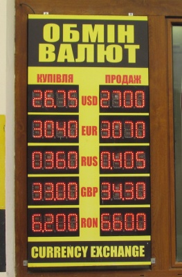 Курс валют у Чернівцях на 8 лютого