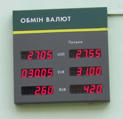 Курс валют у Чернівцях на 15 лютого