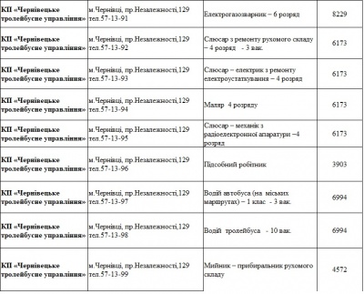 Обіцяють до 15 тисяч: кого потребують на роботу підприємства сфери ЖКГ Чернівців