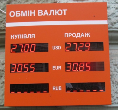 Курс валют у Чернівцях на 20 лютого