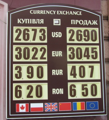 Курс валют у Чернівцях на 4 березня