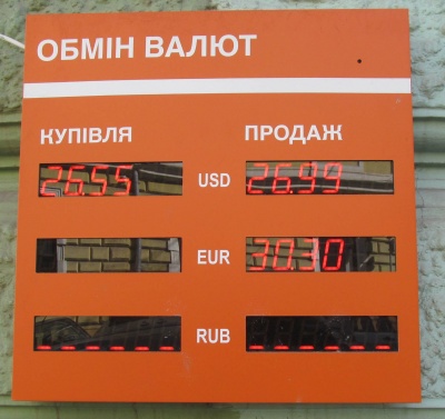 Курс валют у Чернівцях на 13 березня