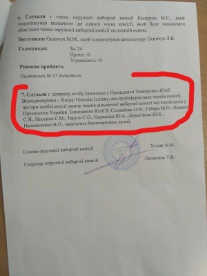 У Чернівцях довірена особа «спалила» 8 технічних кандидатів Тимошенко, – нардеп