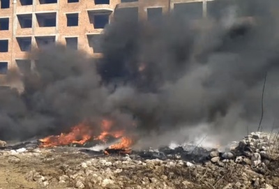 На Буковині через спалювання трави ледь не вибухнула АЗС - відео