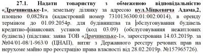 Фірмі Папієва хочуть віддати землю в центрі Чернівців під банк на 35 років