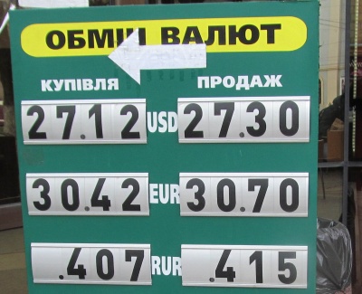 Курс валют у Чернівцях на 1 квітня