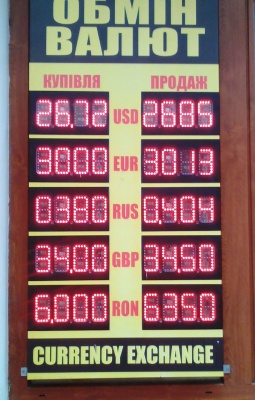 Курс валют у Чернівцях на 9 квітня