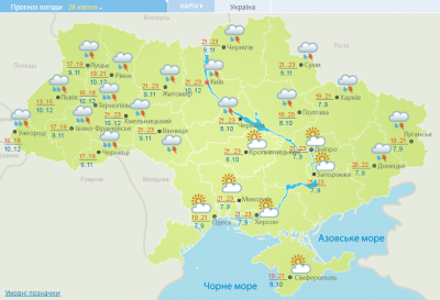 Україну майже тиждень поливатимуть дощі з грозами