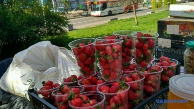 У Чернівцях на ринках з’явилися перші буковинські полуниці – фото