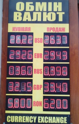 Курс валют у Чернівцях на 17 травня