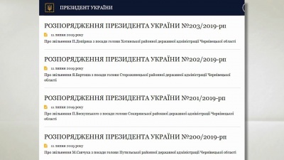 Масове звільнення голів РДА на Буковині: хто тепер керує в районах