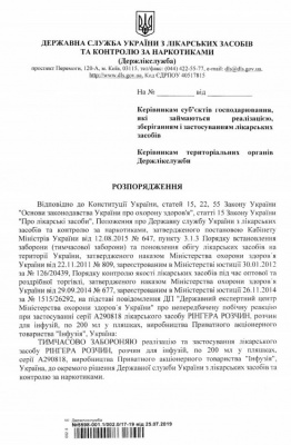 В Україні заборонили популярний антисептик та розчин для ін'єкцій