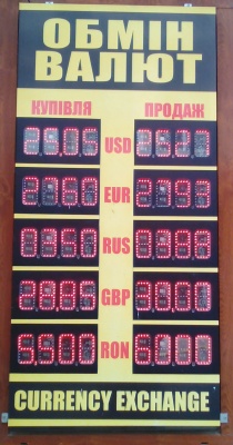 Курс валют у Чернівцях на 1 серпня
