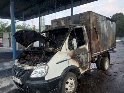 Під час заправки автомобіля вибухнув газовий балон