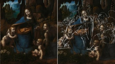Невідомі ескізи да Вінчі знайшли під картиною «Мадонна в скелях»