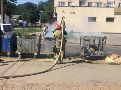 У спальному районі Чернівців рятувальники погасили пожежу в смітнику – фото