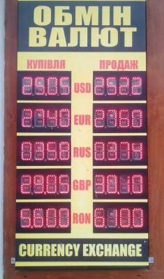 Курс валют у Чернівцях на 4 вересня