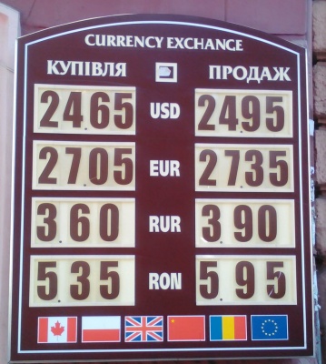 Курс валют у Чернівцях на 17 жовтня