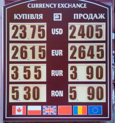 Курс валют у Чернівцях на 4 грудня
