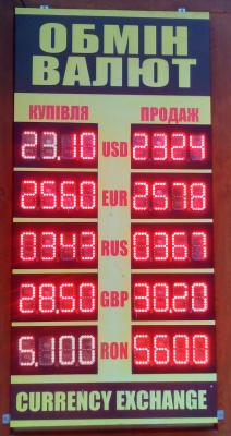 Курс валют у Чернівцях на 20 грудня