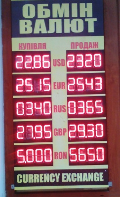 Курс валют у Чернівцях на 26 грудня