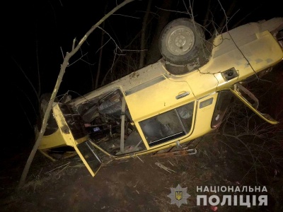 На Буковині ВАЗ злетів у кювет і перекинувся: водій у лікарні