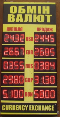 Курс валют у Чернівцях на 7 лютого