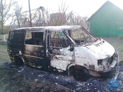 На Волині невідомі спалили автомобіль священника ПЦУ