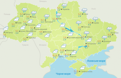 Погода на Буковині 14 березня