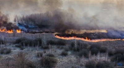 У Чорнобильській зоні у лісах пожежі тривають дев’ятий день - фото