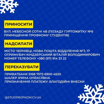 У Чернівцях студенти збирають подарунки дітям до Дня Святого Миколая: як можна допомогти