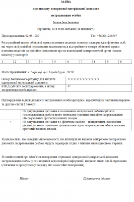 Як ФОПу в Чернівцях отримати 8 тисяч від держави: інструкція і зразок заяви