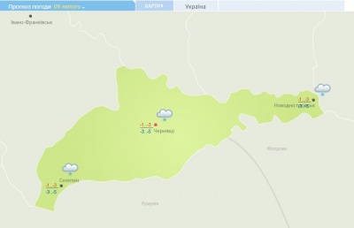 Погода на Буковині 9 лютого